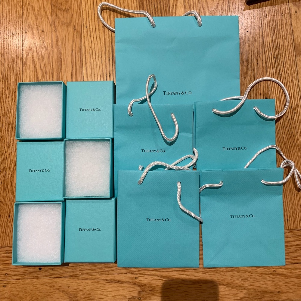 Tiffany & Co. shopping bag and jewelry box